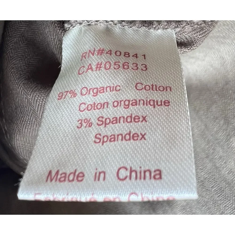 Aventura Melia Women's Skirt Size 16 Brushed Nickel Button Front Organic Cotton